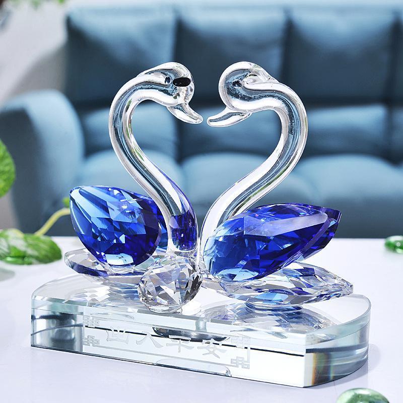汽车香水座车载香水汽车家居摆件创意水晶天鹅饰品车内装饰品大号天鹅