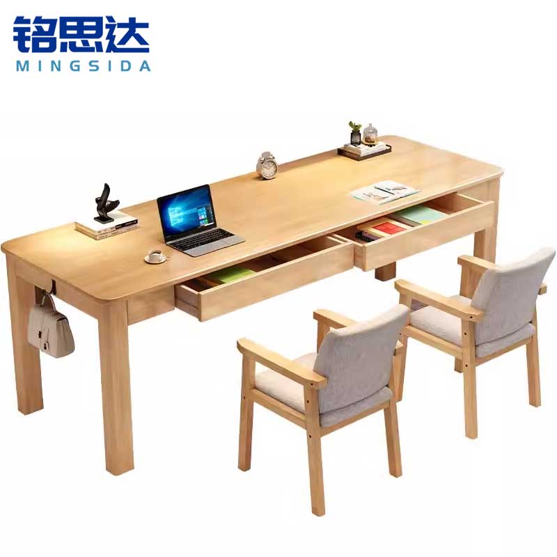 铭思达实木书桌高清大图