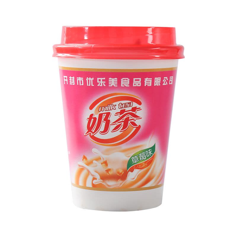 [五种口味可选]慧元康奶茶80g/杯经典原味草莓香芋麦香红豆味速溶冲泡奶茶饮品图片