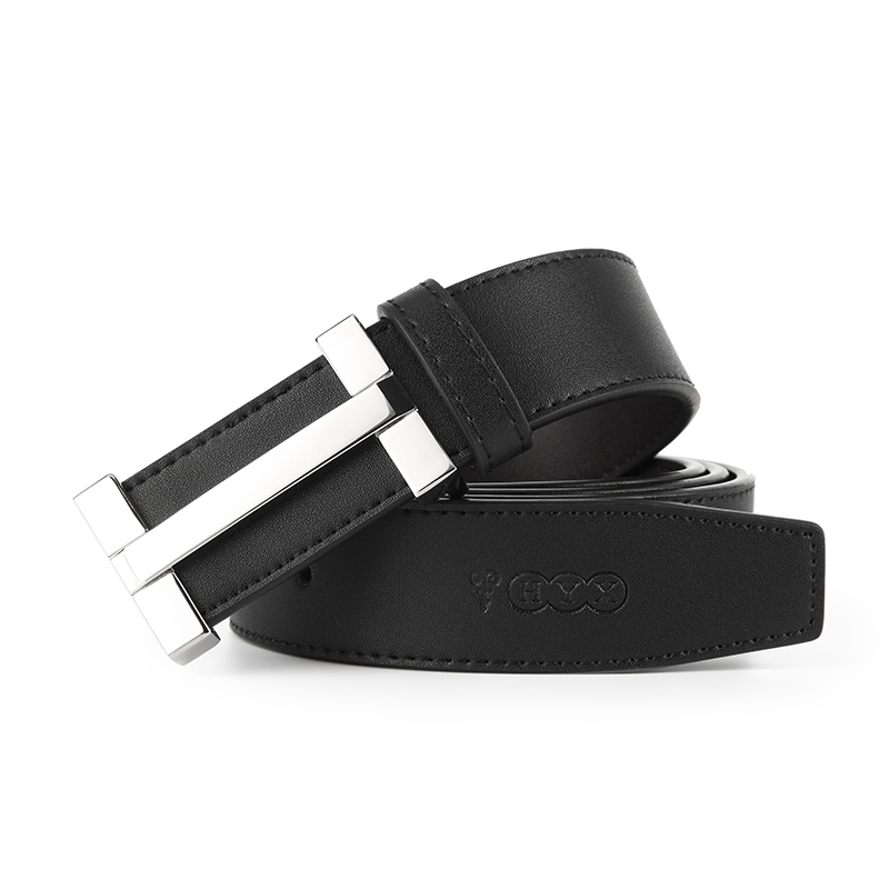 恒源祥hyx简约h头真皮皮带hyx0574黑色
