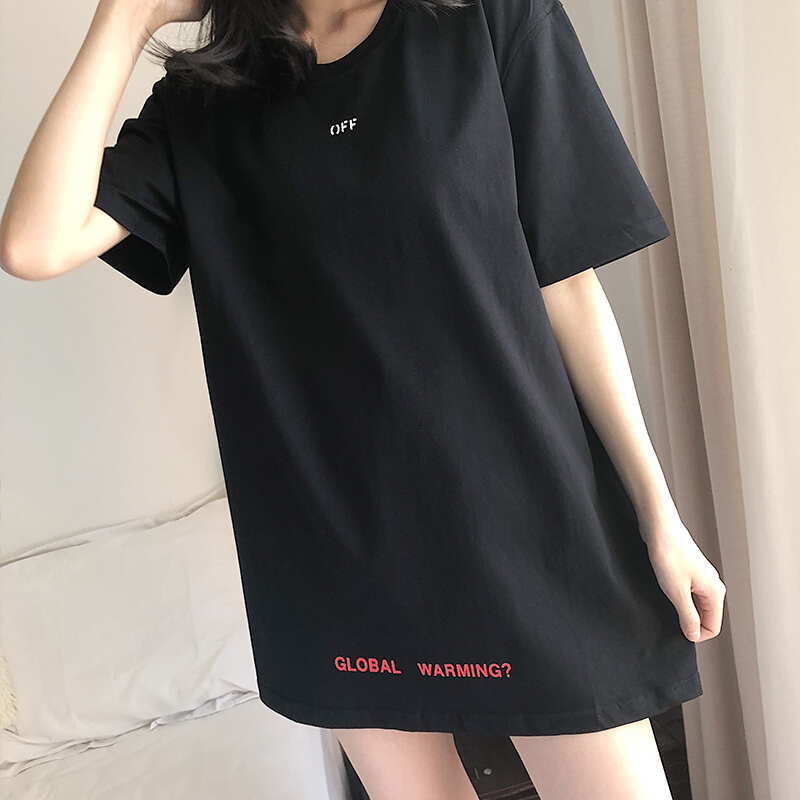 2018春夏新款香港潮牌男女樱花T恤棉宽松大码印花短袖情侣装