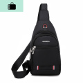 胸包男潮单肩包休闲运动男士包斜挎包防水牛津布小背包学生韩版NEWLAKE 黑色