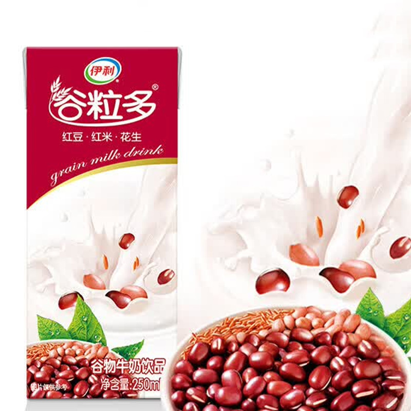 伊利牛奶多维营养均衡醇正香浓谷粒多红谷250ml*12盒(包装随机)高清大图