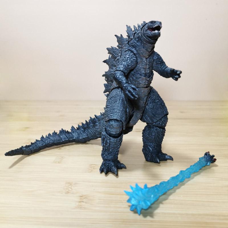 新哥斯拉2怪兽手办shm基多拉三头龙模型玩具玩偶软胶 shm哥斯拉15cm