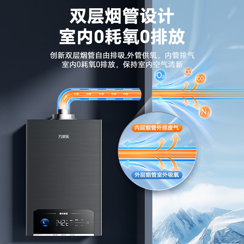 万家乐平衡式燃气热水器16P5R1 全新升级4.0精控恒温 浴室开放厨房专用高清大图