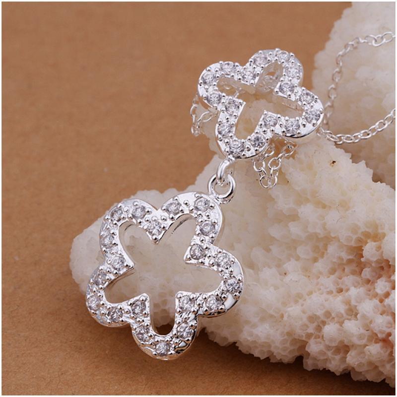 N347 Women Silver Necklace 镀925纯银女项链日韩版锁骨链潮人送女朋友七夕情人节礼物