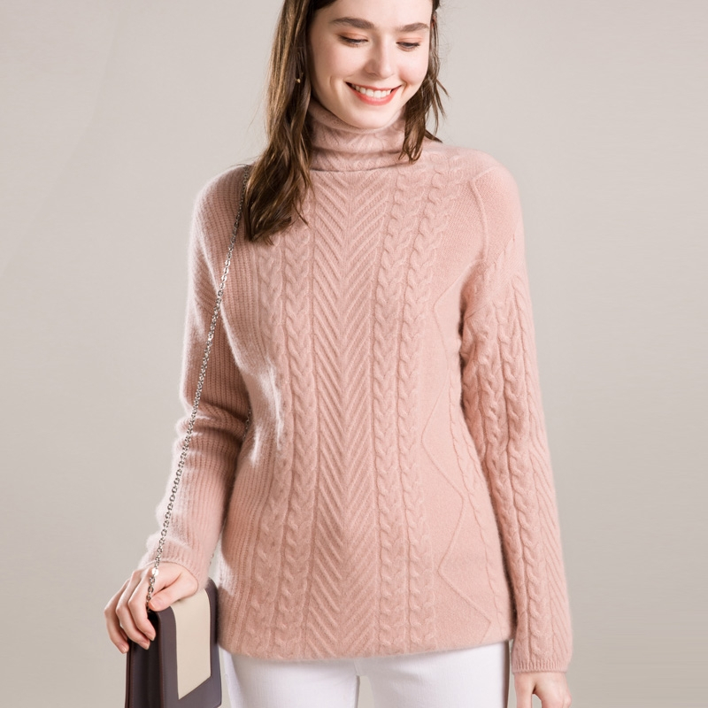 修身套头100%羊绒毛衣纯色女针主要参数品牌:opzc货号:snj80281款式