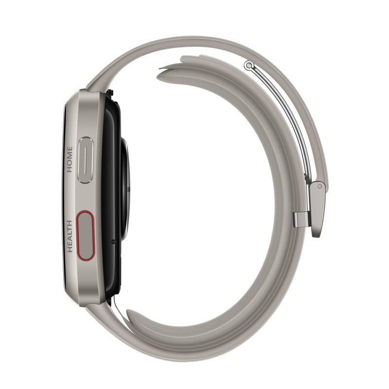华为/HUAWEI WATCH D 腕部心电血压记录仪 钛银灰 米白色氟橡胶表带 智能手表 血压测量 心电采集 动脉硬化/心律失常风险筛查 三甲医院专家在线问诊 血氧压力睡眠体温