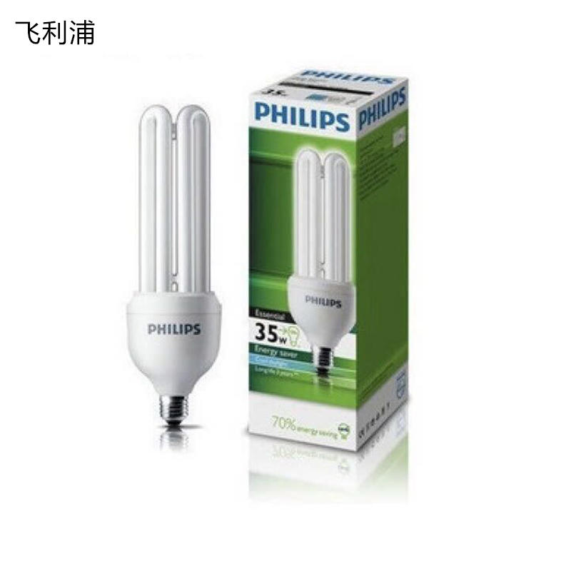 飞利浦(Philips) 35W E27 4U节能灯泡 6500K白光 6只 (单位:件)
