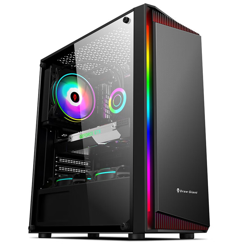 铭能 i9级12核2673V3/RTX3060/5700XT/32G内存/1T固态 台式电脑 台式机 电脑主机 组装电脑 家用办公电脑商务娱乐学生游戏电脑台式组装机+27英寸全套高清大图