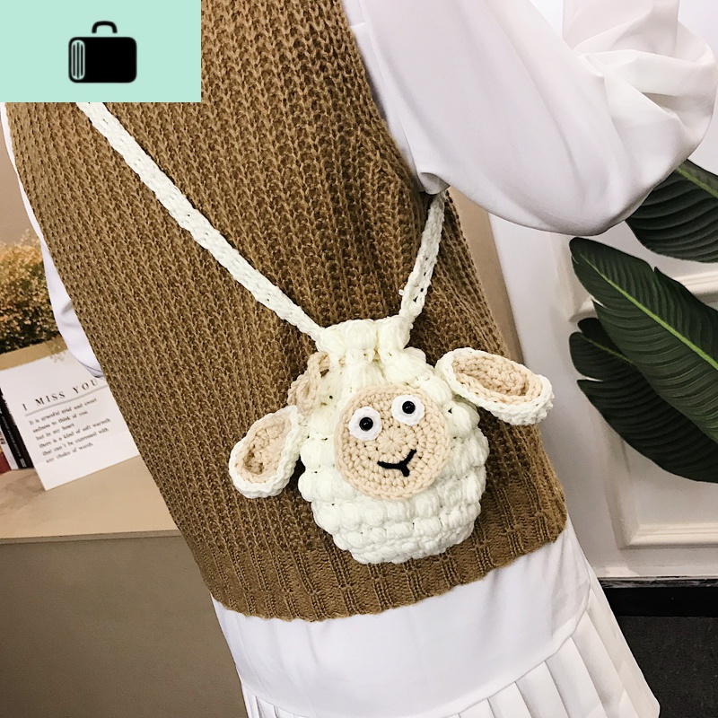 小绵手工编织包包diy材料包套自制成品针织钩针毛线斜挎女包newlake女