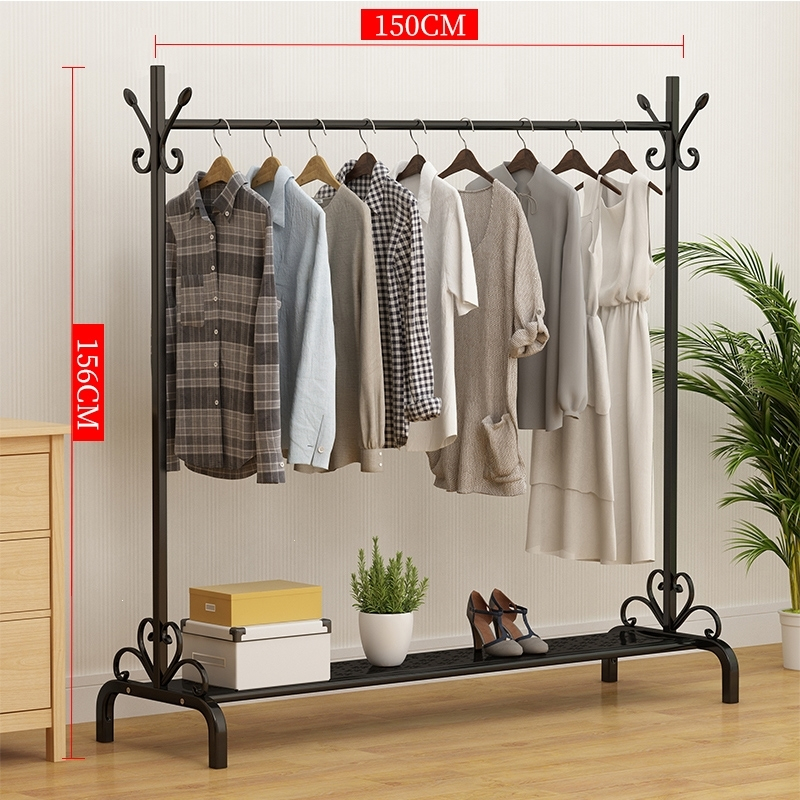 晾衣架落地折叠单杆式挂衣架卧室简易晾衣杆阳台晒衣架家用衣架子15米