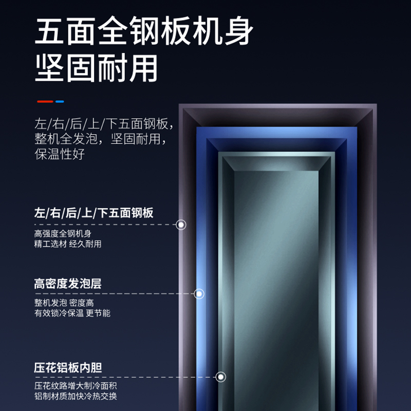 澳柯玛(AUCMA) 展示柜SC-266NE 266升商用单门冷藏展示柜冰柜保鲜饮料柜啤酒柜循环风机制冷合金内胆一级能效