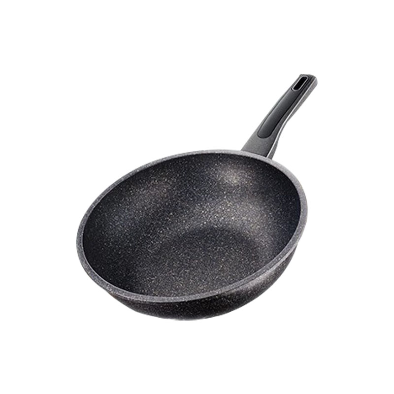 三四钢 斯图加特炒锅 黑金32cm带蒸格 24609