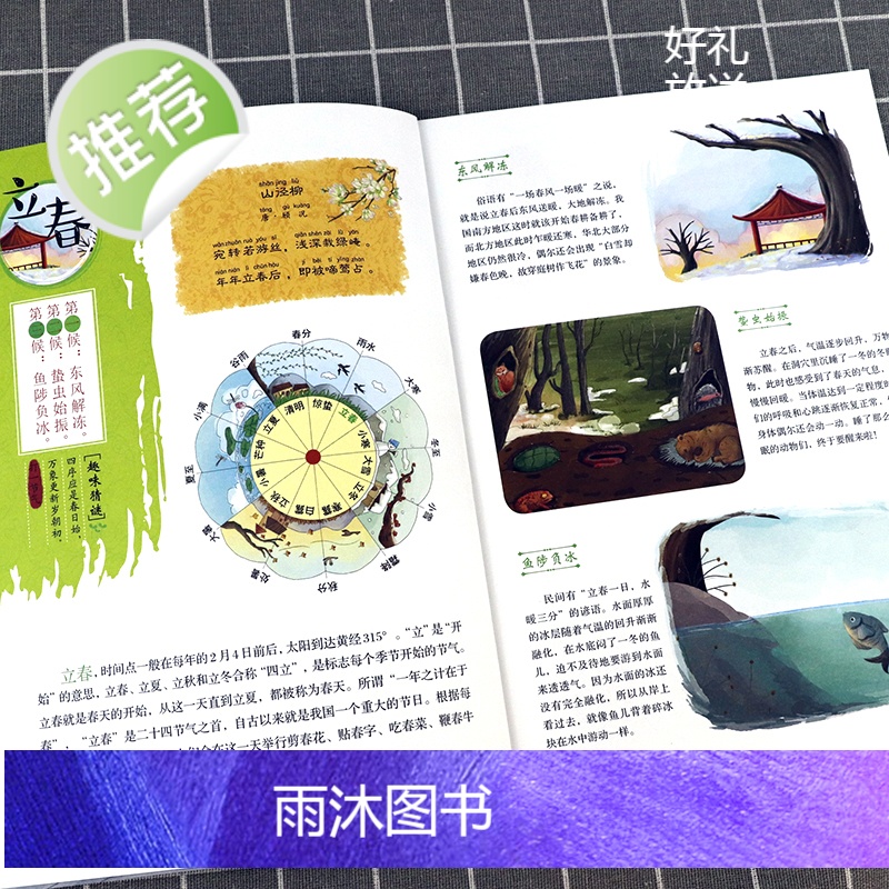 [扫码看视频]神奇的二十四节气:春·夏·秋·冬全4册 自然变化科普图画原来这就是写给儿童气象中的24节气的秘密课外阅读书高清大图