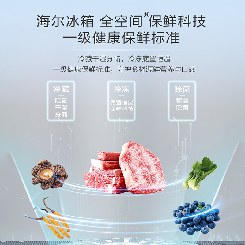 海尔冰箱BCD-520WLHTD2BGTU1 全空间保鲜 594mm专业超薄