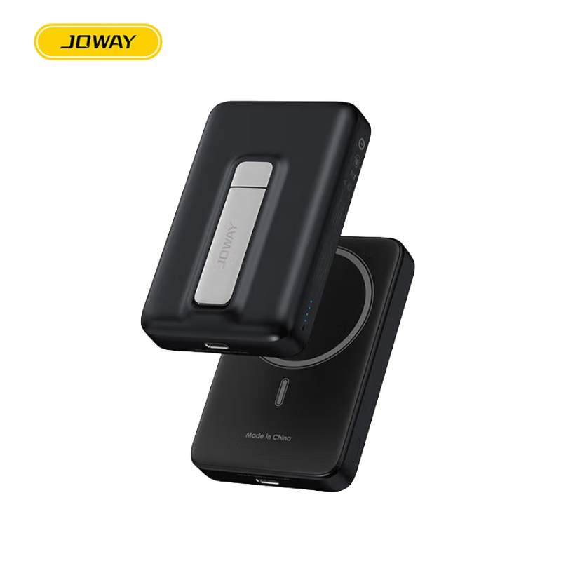 JOWAY乔威JP336【3C认证】带支架磁吸无线充移动电源 10000mAh 黑色