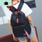 时尚潮流背包双肩包男初中学生书包男高中生女男生帆布韩版学生包NEW LAKE