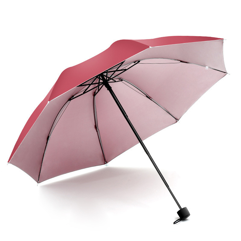 折叠晴雨两用伞 SCP-JW0003 防风骨架8K*54cm 银胶布三折晴雨伞010(单位:件)