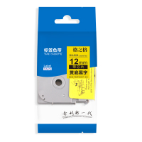 格之格ND-BR TZZ631P标签色带 带芯片适用兄弟PT-E115标签打印机色带12mm*8m 黄底黑字