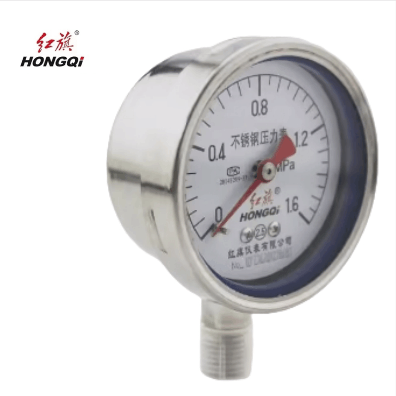 红旗 不锈钢压力表Y60BF 1.6MPA 块图片