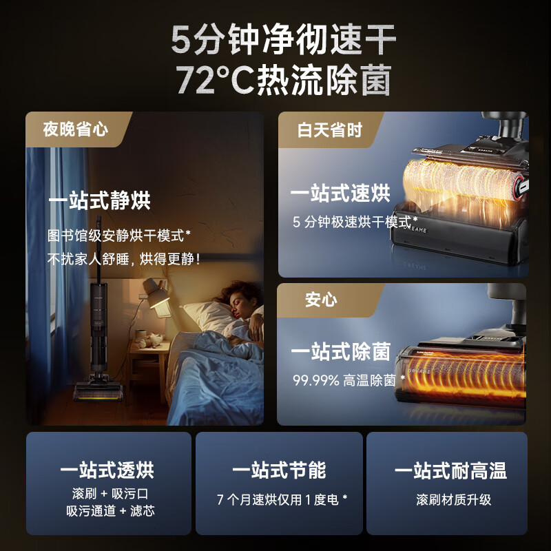 追觅 H20 PRO 助力版 无线智能家用除菌扫地洗地机手持吸尘洗拖一体拖地机 自动清洗烘干贴高清大图