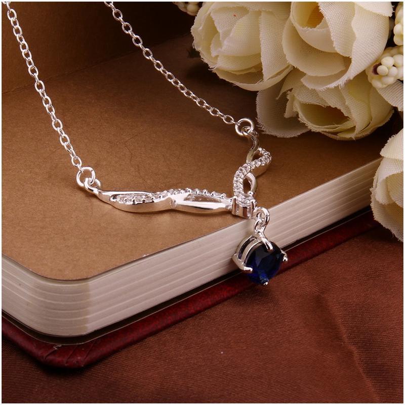 N534 Women Silver Necklace 镀925纯银女项链日韩版锁骨链潮人送女朋友七夕情人节礼物