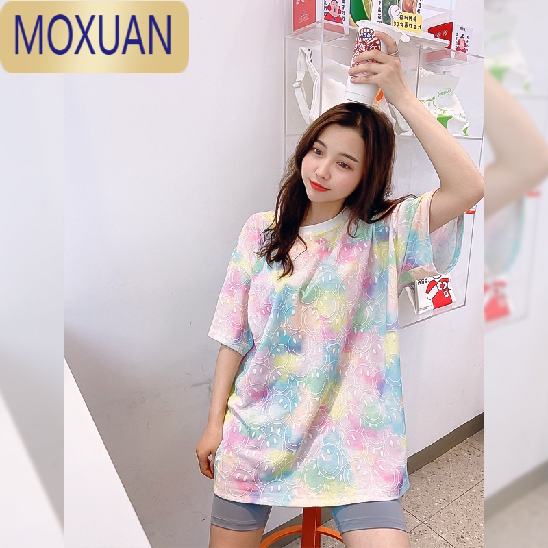 MOXUAN女童夏装新款儿童半袖宝宝T恤小童洋气上衣亲子女孩短袖打底衫薄