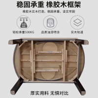 岩板餐桌椅组合家用小户型现代简约实木伸缩可变圆饭桌子