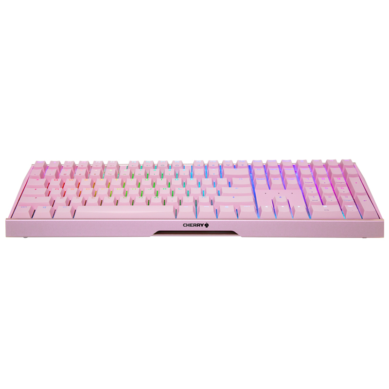 樱桃(Cherry)MX3.0S RGB G80-3874HXAEU-9 有线机械键盘 全尺寸游戏键盘 粉色 茶轴