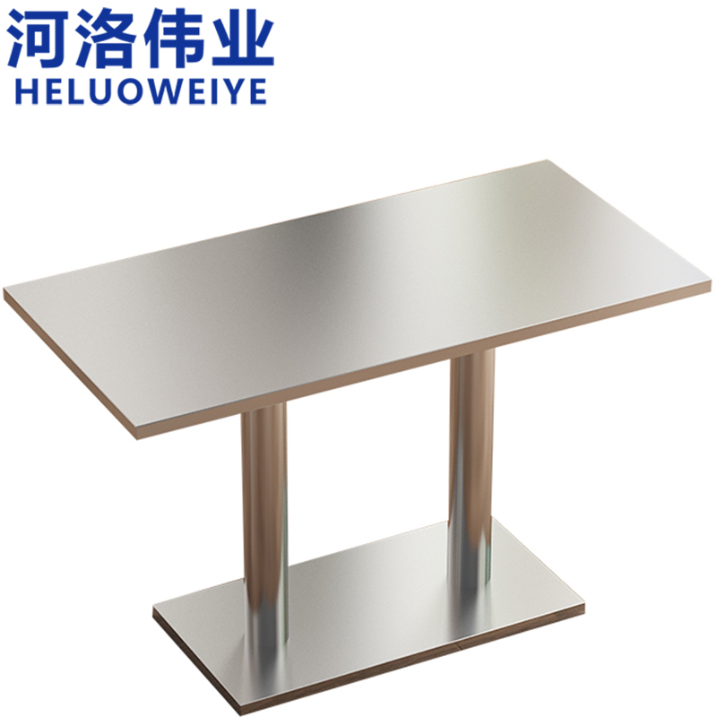河洛伟业不锈钢餐桌高清大图