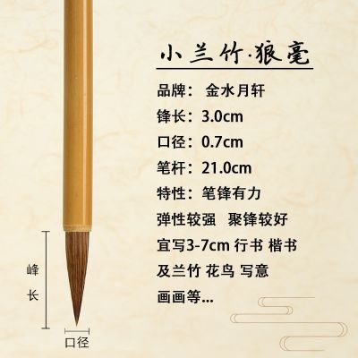 小兰竹-狼毫() 毛笔 白云毛笔 兼毫毛笔狼毫羊豪套装 初学 学生书法入门毛笔 国画工具
