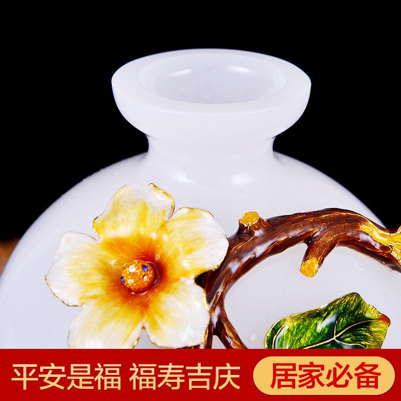 美帮汇琉璃安是福花瓶摆件客厅办公室创意商务礼品公司开业乔迁送礼高清大图