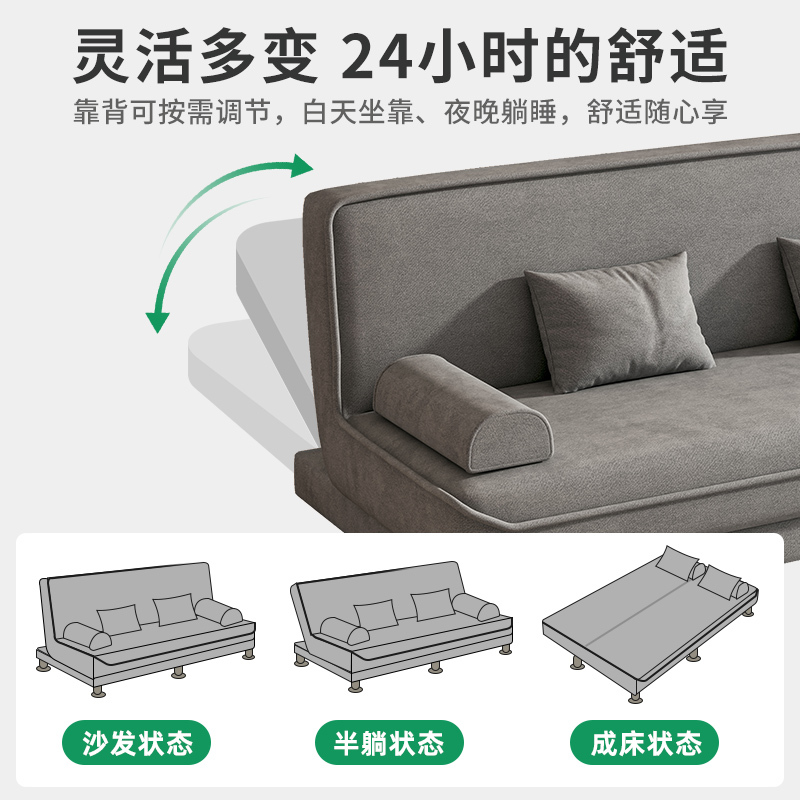 沙发床两用沙发可折叠客厅小户型出租房双人布艺沙发卧室高清大图