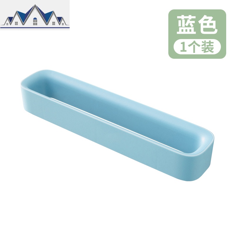 浴室拖鞋架壁挂墙壁挂式免打孔卫生间置物架沥水后厕所收纳架子_11_224 蓝色【1个装】