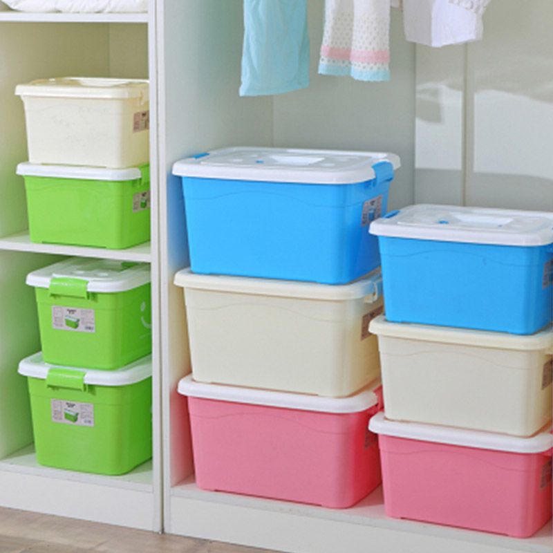 [领券减六元]透明收纳箱塑料加大号小号收纳盒加厚衣服储物箱子