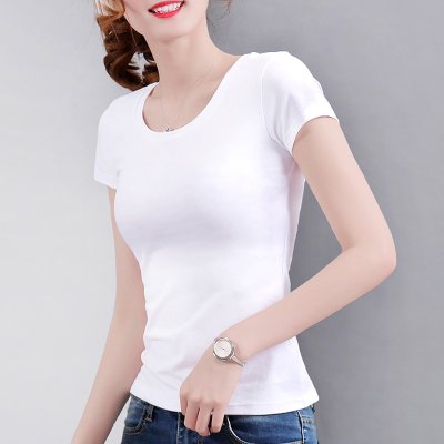 樵JIAO上衣服女韩版2019早春初夏新小衫打底T恤学生可爱短袖潮欧货半袖