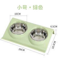 宠物喂食猫碗狗狗碗不锈钢狗盆双碗猫粮食盆食碗狗粮饭盆猫咪用品