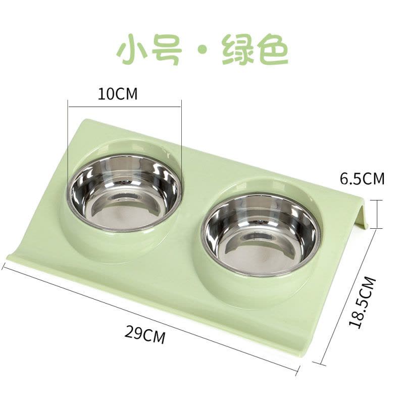 宠物喂食猫碗狗狗碗不锈钢狗盆双碗猫粮食盆食碗狗粮饭盆猫咪用品图片