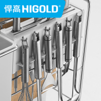 HIGOLD/悍高 调味品料拉篮厨房橱柜304不锈钢篮阻尼导轨