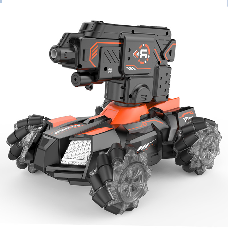 dwi遥控车赠水弹手表感应水弹战车遥控坦克可开炮发射对战玩具机甲