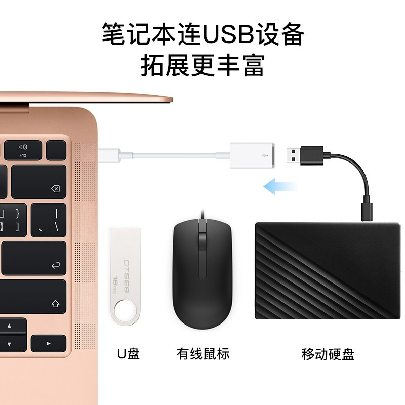 Zs-Apple苹果原装雷雳3USB-C至USB笔记本电脑转换器线MacBookPro Air