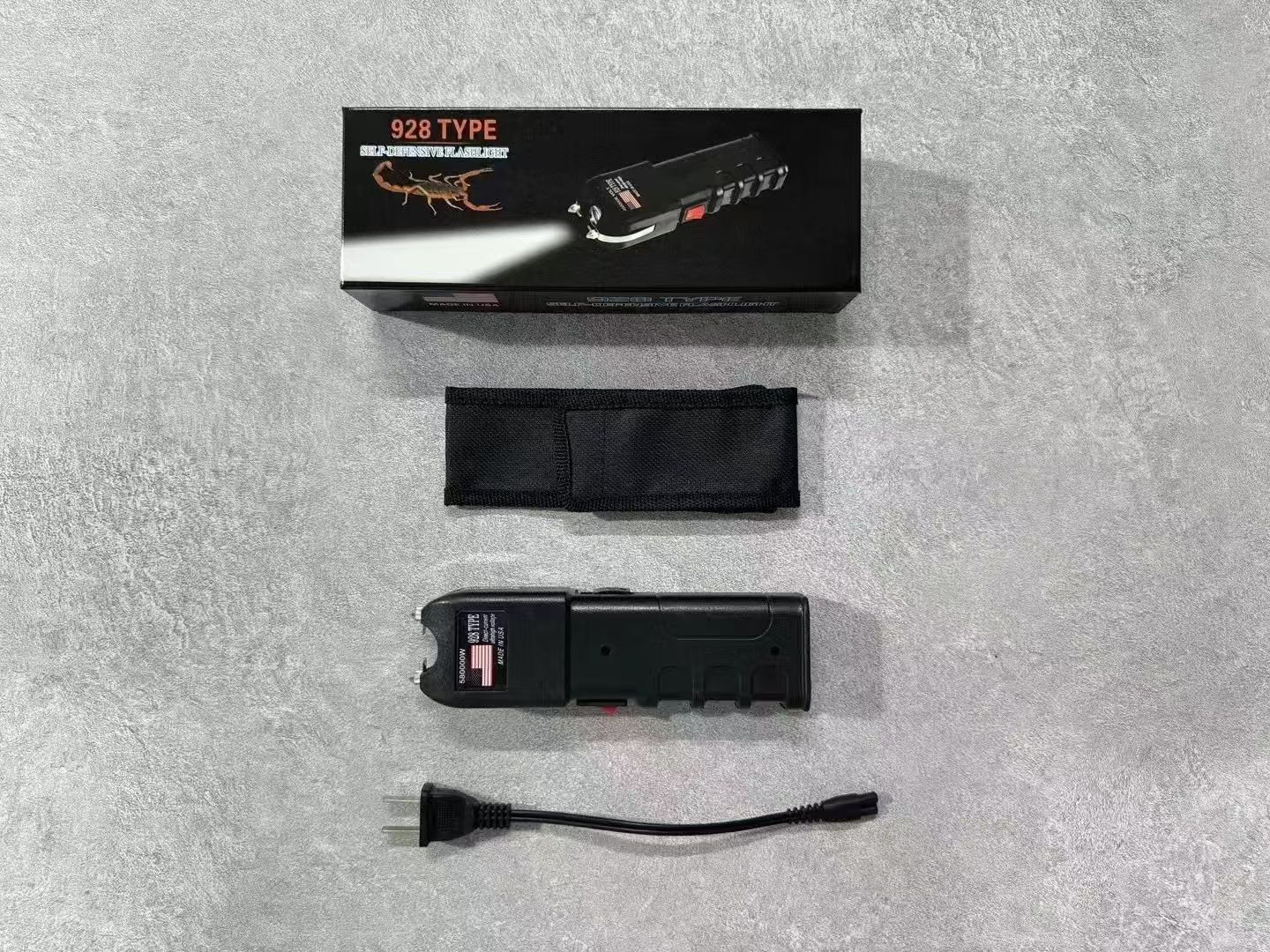 少羽同款928美国手电强光手电安防电棒驱狗赶猪防卫用品电击棒高清大图