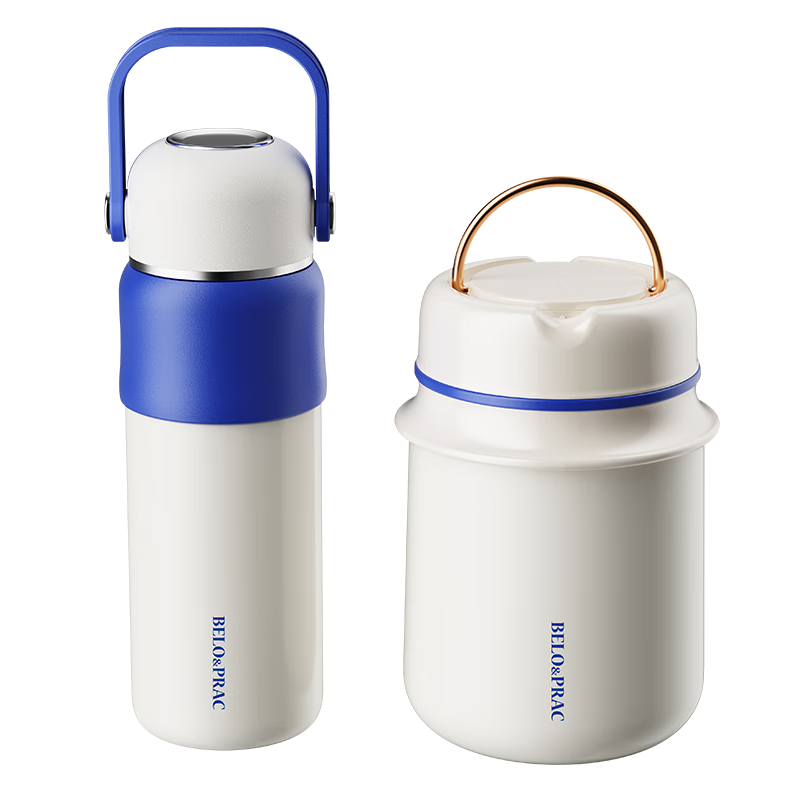 贝洛可 BK150 克莱因蓝-真空保温两件套 多层真空保温保冷 600ml+500ml