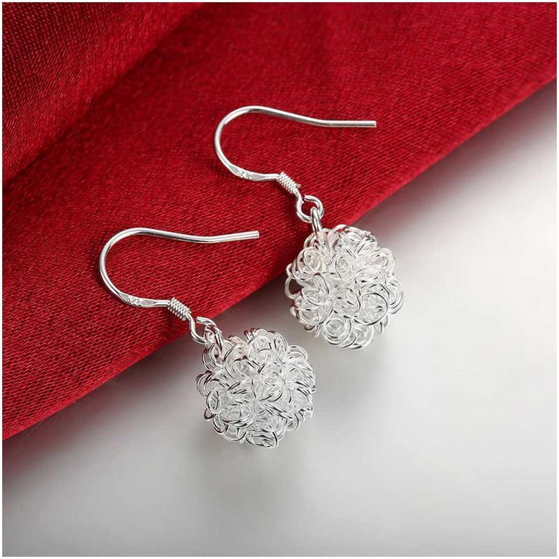 E076Women silver plated earring镀925纯银日韩时尚个性耳环耳饰