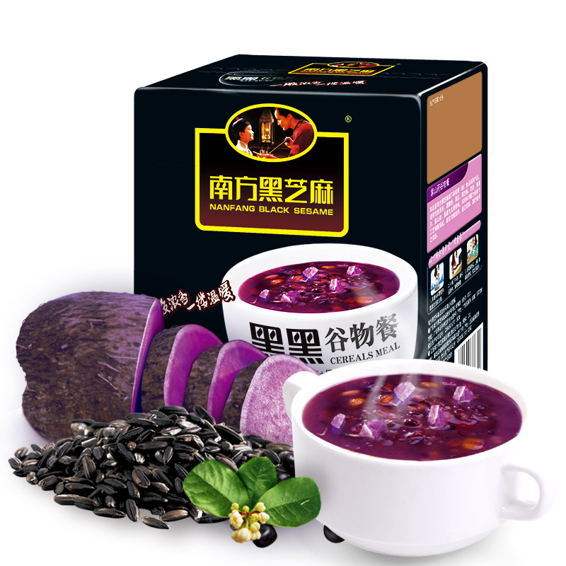 南方黑芝麻 黑黑紫山药谷物餐(粉) 280g/盒