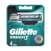 吉列(GILLETTE) MACH 3 锋速3 手动剃须刀刀片 4片装 新升级锋隐同款刀片