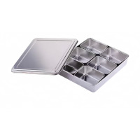 兆穗鑫不锈钢调料盒6格