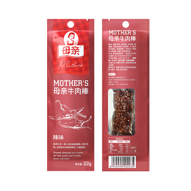 母亲牛肉棒辣味22g
