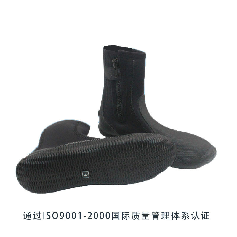 消防水域救援靴子5MM潜水防护靴氯丁橡胶水上救援防护靴RJ-SY-JYX